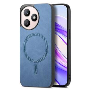 For Honor X50i+ Retro Magsafe Magnetic PU Back Cover Phone Case(Blue)