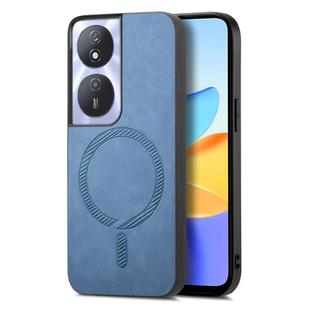 For Honor Play 50 Plus 5G Retro Magsafe Magnetic PU Back Cover Phone Case(Blue)