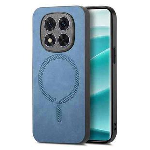 For Xiaomi Redmi Note 14 Pro+ 5G Solid Color Retro Magsafe PU Back Cover Phone Case(Blue)