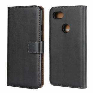 Leather Horizontal Flip Holster for Google Pixel 3 XL , with Magnetic Clasp and Bracket and Card Slot and Wallet(Black)