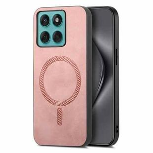 For Motorola Moto G Stylus 5G 2025 Retro Magsafe Magnetic PU Back Cover Phone Case(Pink)