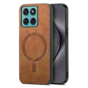 For Motorola Moto G Stylus 5G 2025 Retro Magsafe Magnetic PU Back Cover Phone Case(Brown)