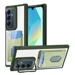 For Samsung Galaxy A16 5G Card Bag Holder Acrylic Hybrid TPU Phone Case(Green)