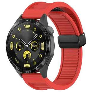 For Huawei Watch GT3 SE 22mm Foldable Magnetic Buckle Silicone Watch Band(Red)