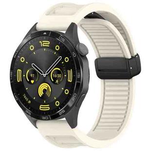 For Huawei Watch Buds 22mm Foldable Magnetic Buckle Silicone Watch Band(Starlight)