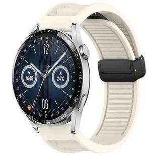 For Huawei Watch GT3 46mm 22mm Foldable Magnetic Buckle Silicone Watch Band(Starlight)