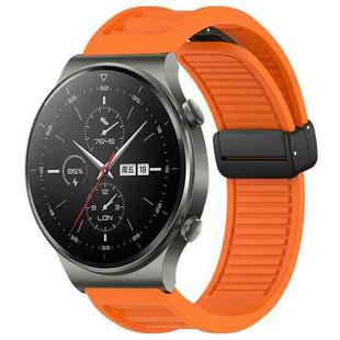 For Huawei GT2 Pro 22mm Foldable Magnetic Buckle Silicone Watch Band(Orange)