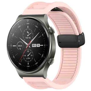 For Huawei GT2 Pro 22mm Foldable Magnetic Buckle Silicone Watch Band(Pink)