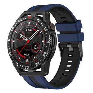 For Huawei Watch GT3 SE 22mm Two Color Sports Silicone Watch Band(Blue+Black)