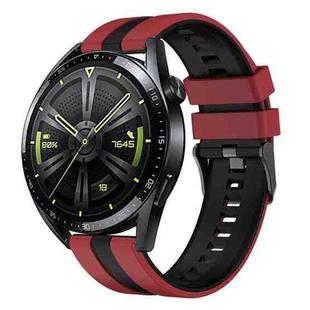 For Huawei Watch Ultimate 22mm Two Color Sports Silicone Watch Band(Red+Black)