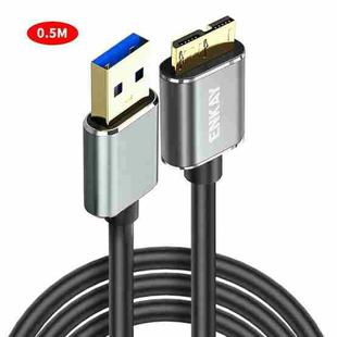 ENKAY USB 3.0 A to USB 3.0 Micro B 5Gbps Data Camera Hard Drive Cable, Length:0.5m