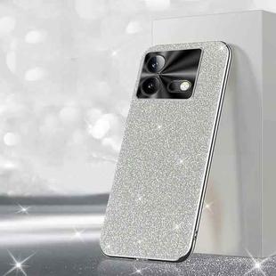 For vivo iQOO Neo8 Electroplated Glitter Powder Phone Case(Silver)