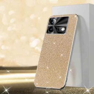 For vivo iQOO Neo8 Electroplated Glitter Powder Phone Case(Gold)