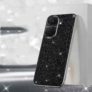 For vivo iQOO Neo9 Electroplated Glitter Powder Phone Case(Black)