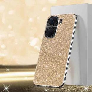 For vivo iQOO Neo9 Electroplated Glitter Powder Phone Case(Gold)