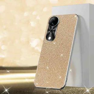 For vivo S19 Electroplated Glitter Powder Phone Case(Gold)