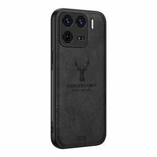 For Xiaomi 15 Deer Head Cloth Skin All-inclusive Phone Case(Black)