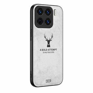 For Xiaomi 15  Pro Deer Head Cloth Skin All-inclusive Phone Case(White)
