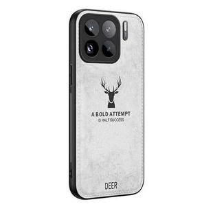 For Xiaomi 15S  Pro Deer Head Cloth Skin All-inclusive Phone Case(White)