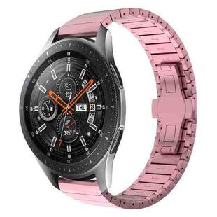 For Samsung Galaxy Watch 46mm 22mm One Bead Paint Butterfly Buckle Alloy Watch Band(Pink)