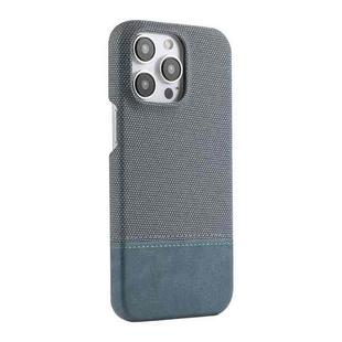 For iPhone 12 Pro Stitching Cloth PU Shockproof Phone Case(Blue)