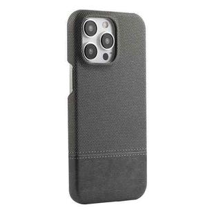 For iPhone 12 Pro Stitching Cloth PU Shockproof Phone Case(Grey)