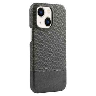 For iPhone 13 Stitching Cloth PU Shockproof Phone Case(Grey)