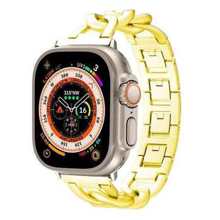 For Apple Watch Ultra 2 49mm Quick-Release Metal Chain Watch Band(Gold)