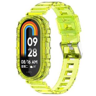 For Xiaomi Smart Band 9 / 9 NFC Glacier Metal Buckle Integrated TPU Watch Band(Transparent Yellow)