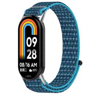 For Xiaomi Smart Band 9 / 9 NFC Loop Nylon Hook and Loop Fastener Watch Band(Sea Blue)