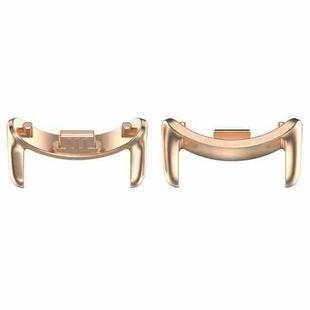 For Xiaomi Smart Band 9 NFC 12mm 1 Pair Metal Watch Band Connector(Rose Gold)