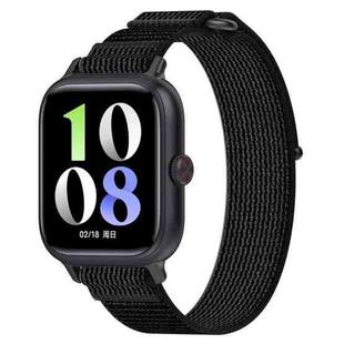 For vivo iQOO Watch GT Loop Nylon Hook and Loop Fastener Watch Band(Black+Gray)