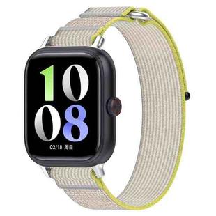 For vivo iQOO Watch GT Loop Nylon Hook and Loop Fastener Watch Band(Yellow+Gray)