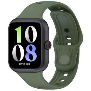 For vivo iQOO Watch GT Solid Color Silicone Watch Band(Dark Green)