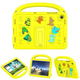 For Samsung Galaxy Tab A9+ Cartoon Sparrow EVA Shockproof Tablet Case(Yellow)