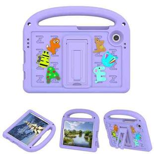 For Samsung Galaxy Tab A9 Cartoon Sparrow EVA Shockproof Tablet Case(Taro Purple)