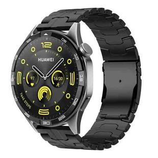 For Huawei Watch GT 4 46mm 22mm Double Lock Buckle Turtle Titanium Steel Watch Band(Black)