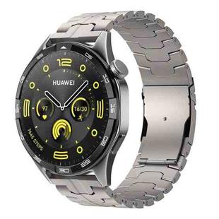 For Huawei Watch GT 4 46mm 22mm Double Lock Buckle Turtle Titanium Steel Watch Band(Titanium)