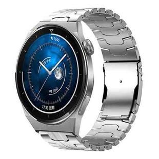 For Huawei Watch GT 3 46mm 22mm Double Lock Buckle Turtle Titanium Steel Watch Band(Silver)