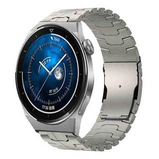 For Huawei Watch GT 3 46mm 22mm Double Lock Buckle Turtle Titanium Steel Watch Band(Titanium)