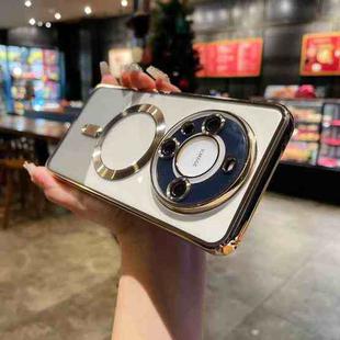 For Huawei Mate 70 Pro Electroplating Transparent MagSafe TPU Phone Case(Gold)