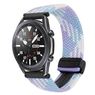 For Samsung Galaxy Watch 3 45mm 22mm Magnetic Buckle Braided Watch Band(Violet)