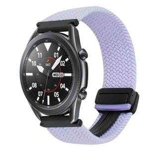 For Samsung Galaxy Watch 3 45mm 22mm Magnetic Buckle Braided Watch Band(Purple)