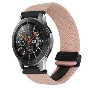 For Samsung Galaxy Watch 46mm 22mm Magnetic Buckle Braided Watch Band(Starlight Pink)