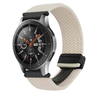 For Samsung Galaxy Watch 46mm 22mm Magnetic Buckle Braided Watch Band(Starlight Black)