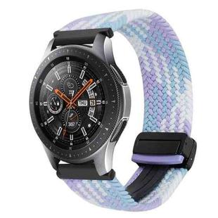 For Samsung Galaxy Watch 46mm 22mm Magnetic Buckle Braided Watch Band(Violet)