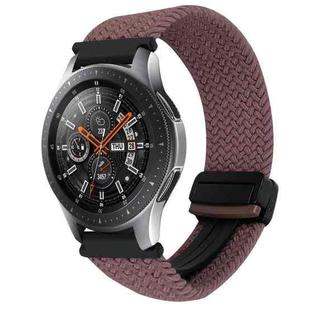 For Samsung Galaxy Watch 46mm 22mm Magnetic Buckle Braided Watch Band(Smoky Purple)