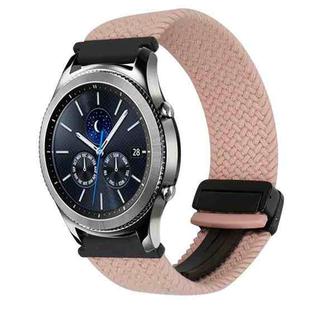 For Samsung Galaxy Gear S3 Classic 22mm Magnetic Buckle Braided Watch Band(Starlight Pink)