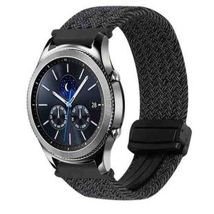For Samsung Galaxy Gear S3 Classic 22mm Magnetic Buckle Braided Watch Band(Black)