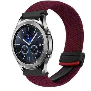 For Samsung Galaxy Gear S3 Classic 22mm Magnetic Buckle Braided Watch Band(Metallic Black)